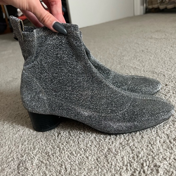 Zara Sparkly Booties Heels - Picture 6 of 9